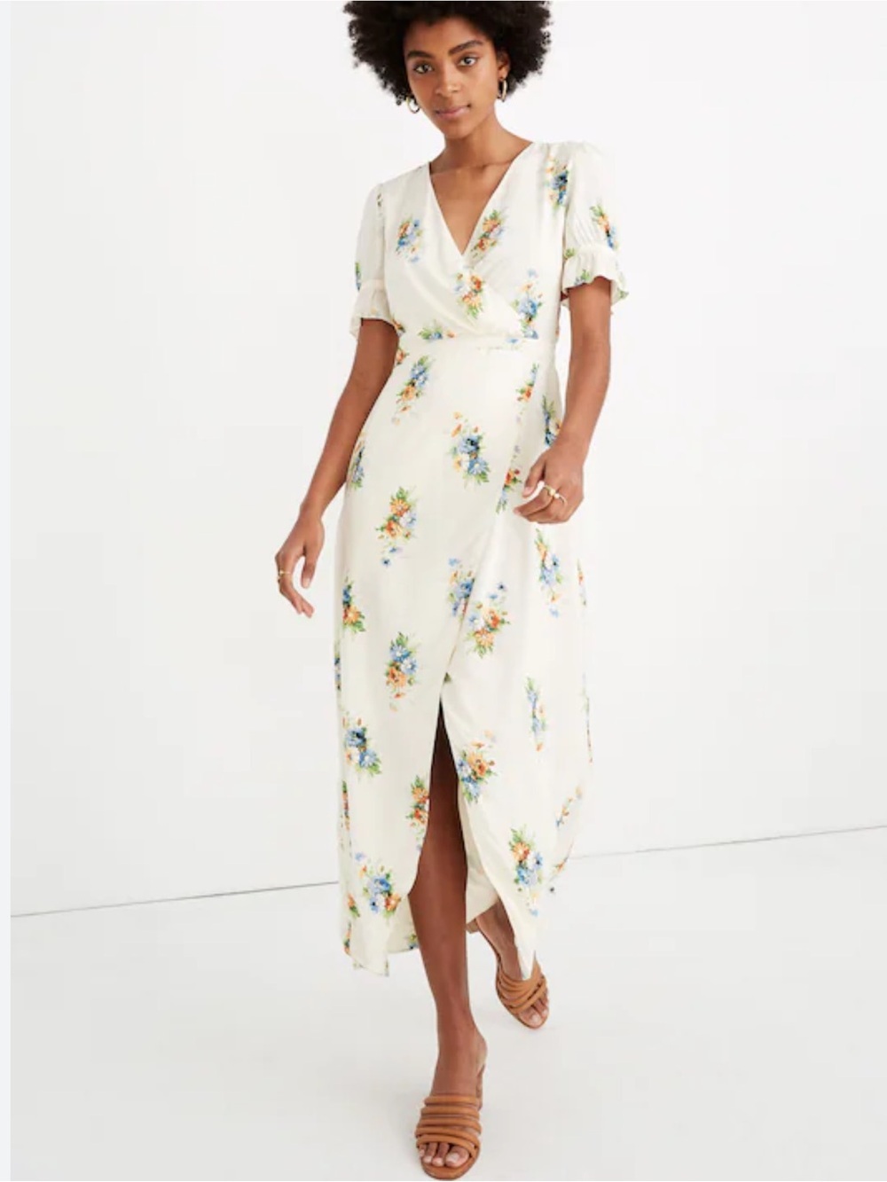 Madewell Ruffle sleeve maxi dress in Classic Corsage floral print Size 00